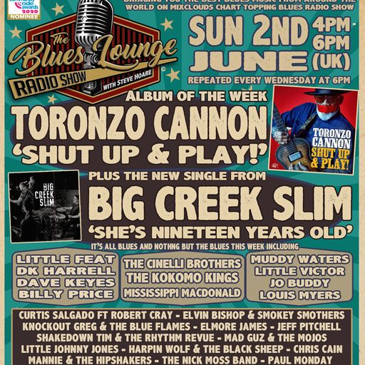 The Blues Lounge 3rd June 2024 Album of the Week Toronzo Cannon Shut Up & Play