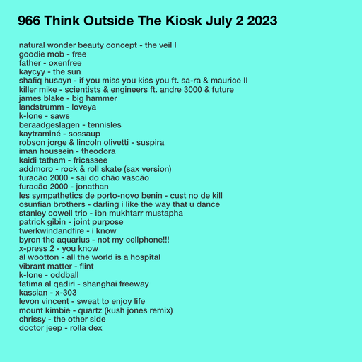 966 NEW JAMES BLAKE | K-LONE | FATHER | KASSIAN | BYRON THE AQUARIUS | PATRICK GIBIN | AL WOOTTON