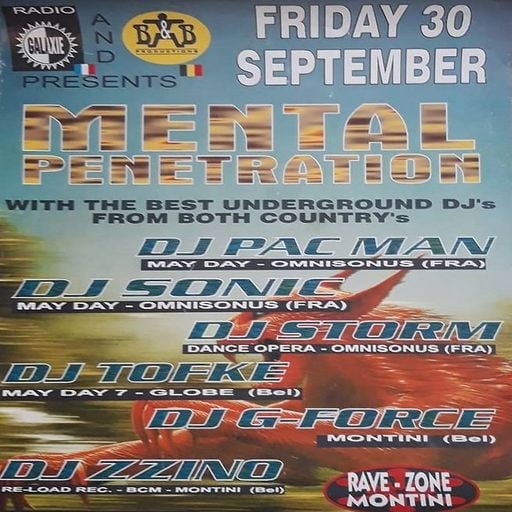 Zzino at "Mental Penetration" @ Rave-Zone Montini (St Truiden - Belgium) - 30 September 1994