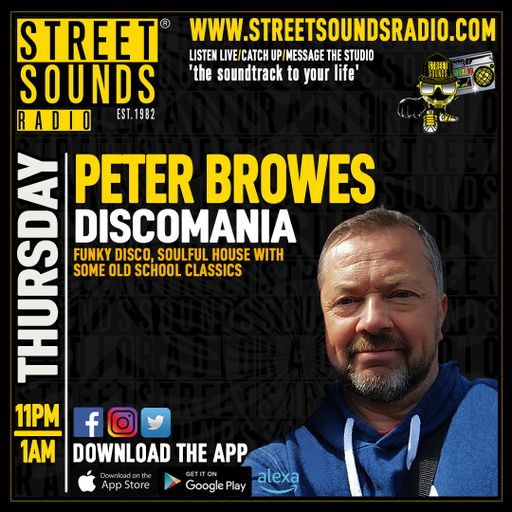 Peter Browes with Discomania on Street Sounds Radio 2300-0100 17/07/2025