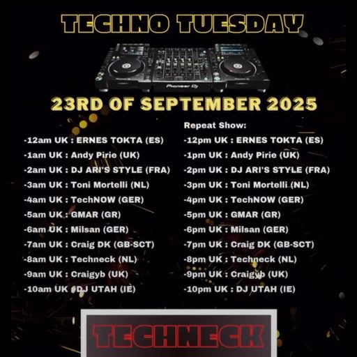TECHNO TUESDAY #14 TECHNECK NRG  RADIO 23.09.25