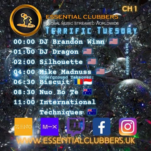 Biscuit-Underground Takeover Tuesday from Bali-Techno-Live on Essential Clubbers Radio 17.1.2023