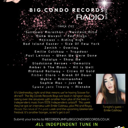 Big Condo Records Radio Show Ep 86 Emilie Culshaw