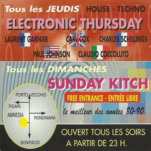 Laurent Garnier at Amnesia (Bonifacio - Corse) - 30 August 1997