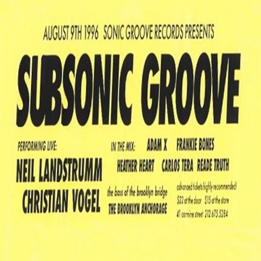 Christian Vogel at "Subsonic Groove" @ The Brooklyn Anchorage (New York - USA) - 9 August 1996