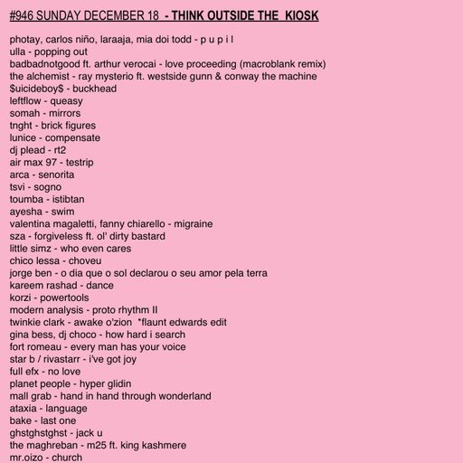 #946 NEW PHOTAY | LUNICE | SZA | LITTLE SIMZ | MALL GRAB | ARCA | FULL EFX | ...