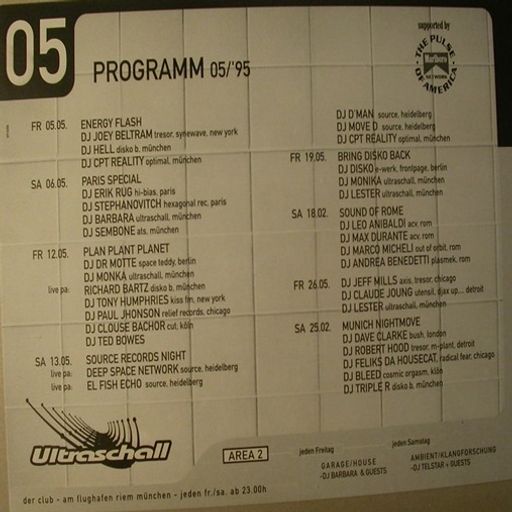 Robert Hood at "Munich Nightmove" @ Ultraschall (München - Germany) - 27 May 1995