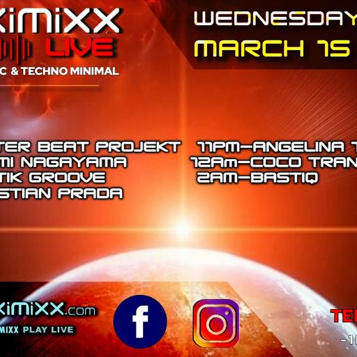 MaxxiMixx Play Live Mar. 15th, Live Techno Mar. 12th, '23