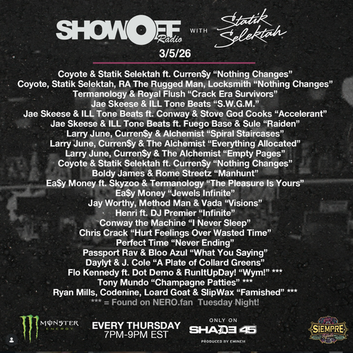 DJ Statik Selektah - Showoff Radio (SXM Shade45) - 2026.03.05