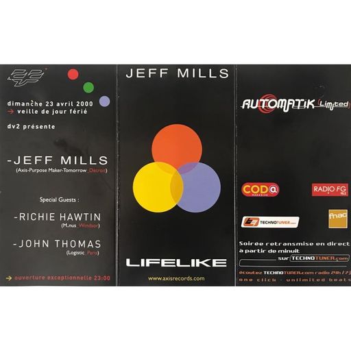 Jeff Mills at "Automatik Limited presents Lifelike" @ Rex Club (Paris - France) - 23 April 2000
