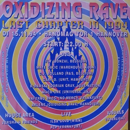 Ilsa Gold LIVE & DJ Fly at "Oxidizing Rave" @ Hanomag (Hannover-Germany) - 15 November 1994