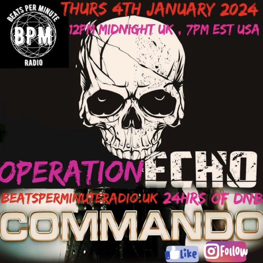 Kaski commando echo dnb monthly show beats per minute radio 1/4/24