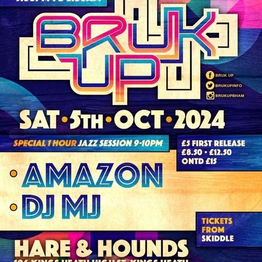 DJ Amazon at Brukup Birmingham Hare & hounds 5th Oct 2024