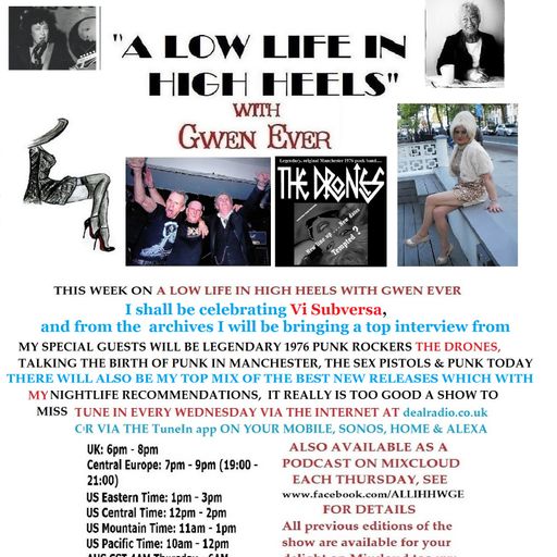 A LOW LIFE IN HIH HEELS WITH GWEN EVER RADIO SHOW 20TH FEB 2019 EDITION