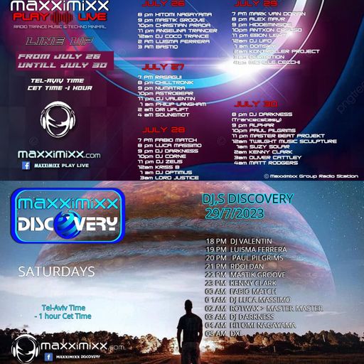 MaxxiMixx Play Live July 26th/MaxxiMixx Discovery July 29th, 2023