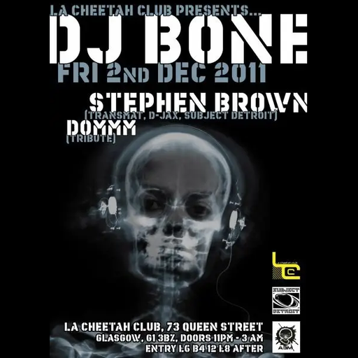 DJ Bone at La Cheetah Club (Glasgow-UK) - 2 December 2011