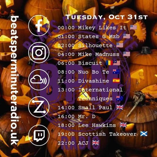 Biscuit-Halloween Tuesday Special-Techno-Live on Beats Per Minute Radio 31.10.2023