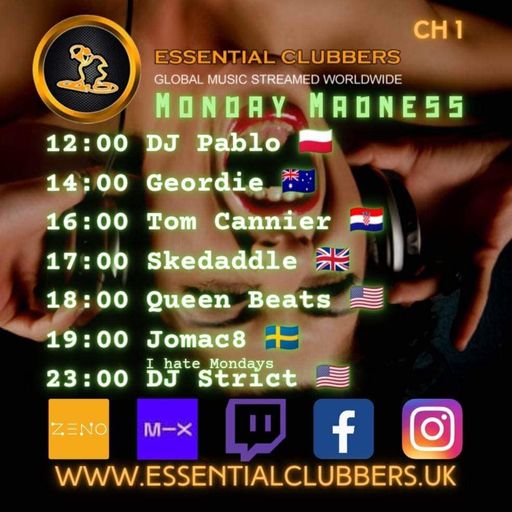 Tom Cannier - Monday Madness on Essential Clubbers - 160123