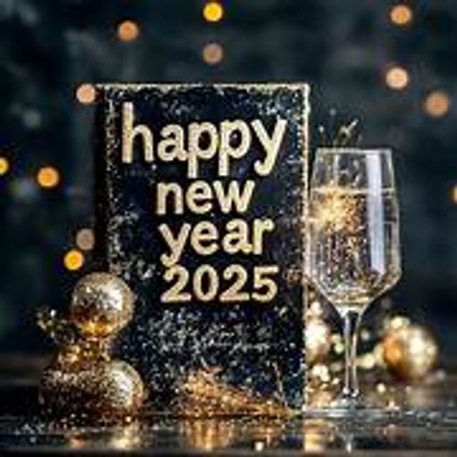 HAPPY NEW YEAR 2025 CHEERS WITH FRIEND'S