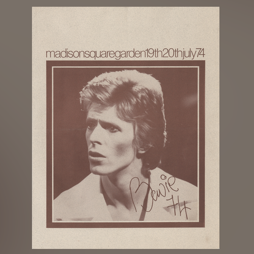 Bowie at Madison Square Garden, July 20th, 1974.
