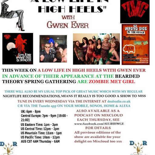 A LOW LIFE IN HIGH HEELS WITH GWEN EVER RADIO SHOW 8TH MAY 2019 EDITION