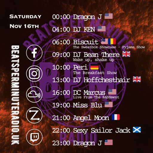 Biscuit- Saturday Pajama Show- Live on Beats Per Minute Radio 16.11.2024