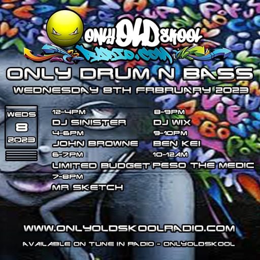 Dj-Sinister - Live on Only Old Skool Radio - 08-02-2023