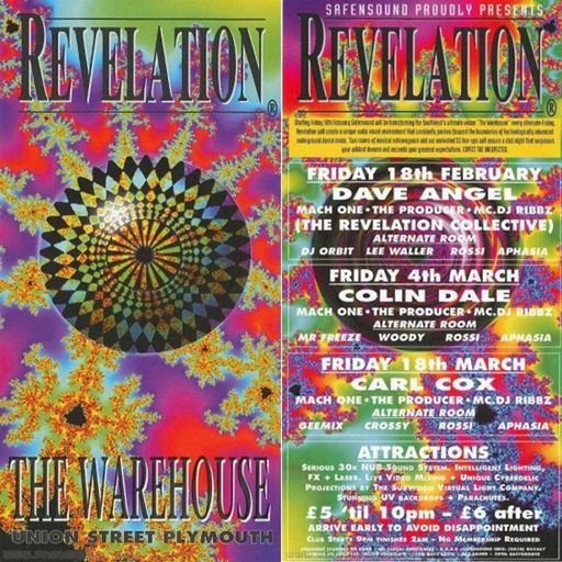Dave Angel at "Revelation" @ The Warehouse (Plymouth-UK) - 18 February 1994