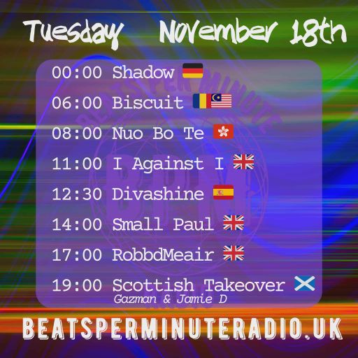 Biscuit- Tuesday Drum and Bass Crunch- Live on Beats Per Minute Radio 18.11.2025