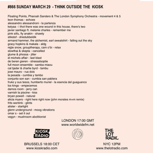 866. BRAND NEW FRITS WENTINK | FLOATING POINTS | ALISTER | PINK SIIFU | REJJIE SNOW | EL MICHELS AFF