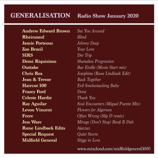 Damian Harris - Generalisation - 10.01.2020