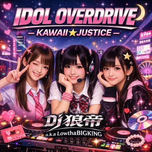 IDOL OVERDRIVE MIXTAPE-KAWAII JUSTICE-/DJ 狼帝 a.k.a LowthaBIGK!NG
