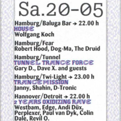 Robert Hood at Fear (Hamburg-Germany) - 20 May 1995