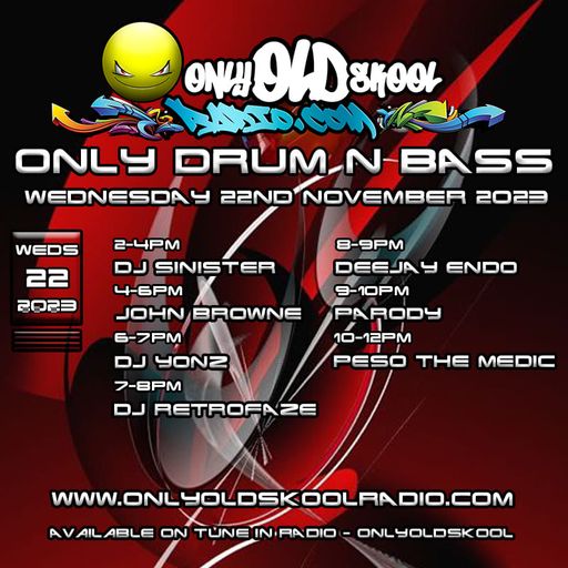 Dj-Sinister - Live on Only Old Skool Radio - 22-11-2023