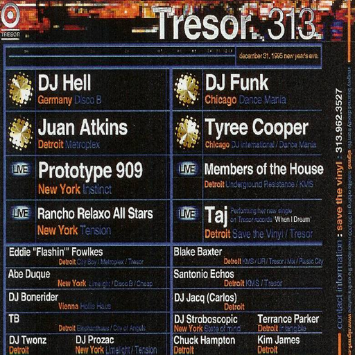Prototype 909 LIVE at Tresor.313 (Detroit-USA) - 31 December 1995