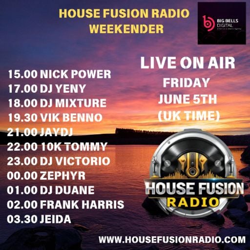 House Fusion Radio "Midnight Vibes #86" Friday, June 5th, '26