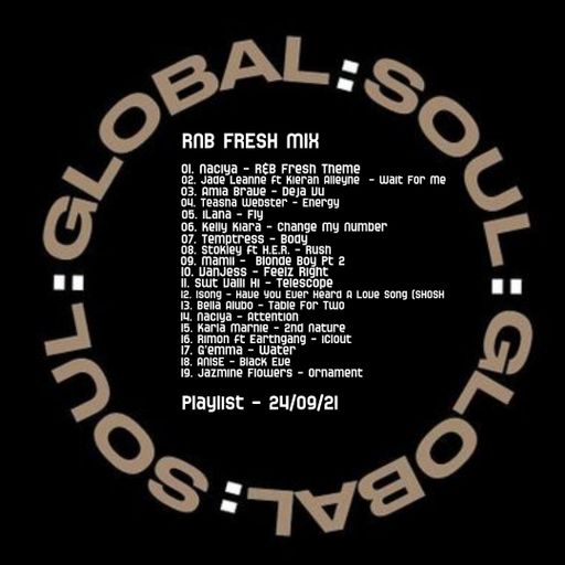 R&B Fresh Mix by Stevie Street for Global Soul 24th September 2021