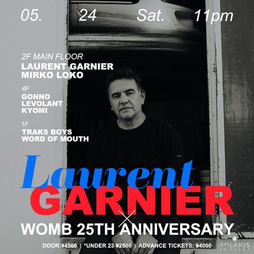 Laurent Garnier at "25th Anniversary" @ Womb (Tokyo-Japan) - 24 May 2025