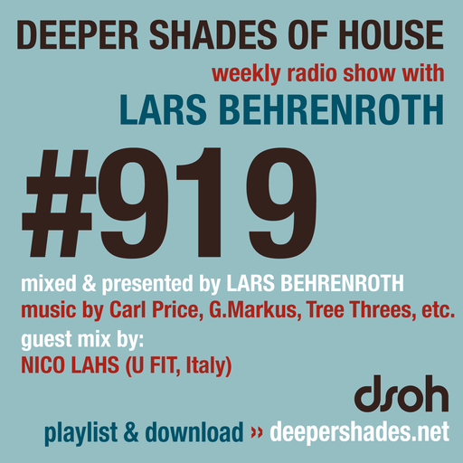 DSOH #919 Deeper Shades Of House w/ guest mix by NICO LAHS