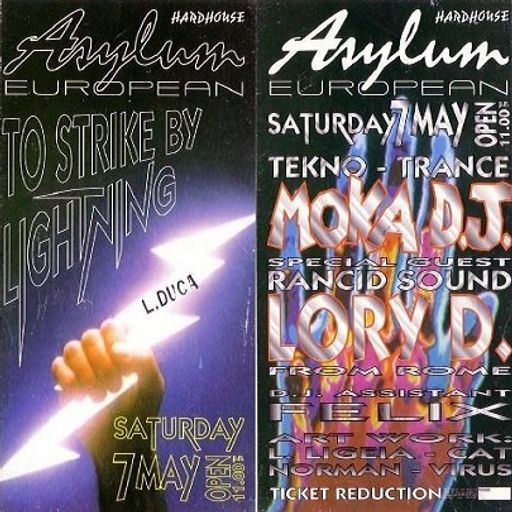 Lory D at "To Strike By Lightning" @ Discoteca Asylum (Jesolo - Italy) - 7 May 1994