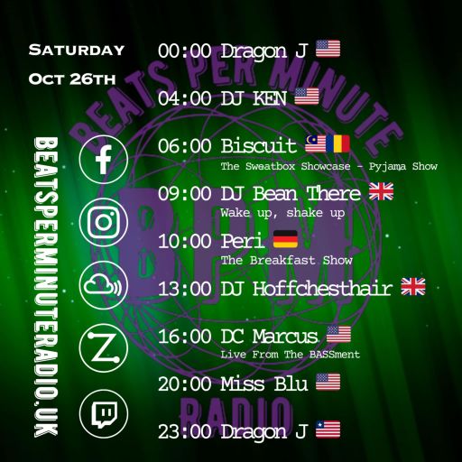 Biscuit- Saturday Pajama Show- The Deep End Edition- Live on Beats Per Minute Radio 26.10.2024