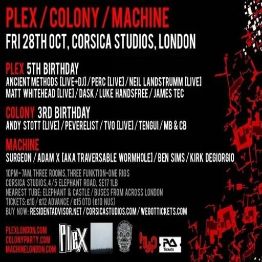 Neil Landstrumm LIVE at "P/C/M" @ Corsica Studios (London-UK) - 28 October 2011