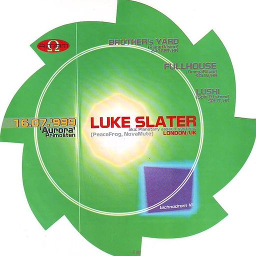 Luke Slater at "Technodrom" @ Aurora (Primošten-Croatia) - 16 July 1999