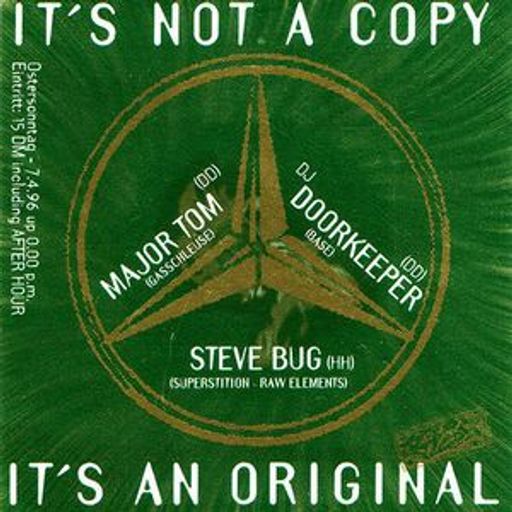 Steve Bug & Doorkeeper at "It's Not A Copy It's An Original" @ Base II (Dresden) - 7 April 1995