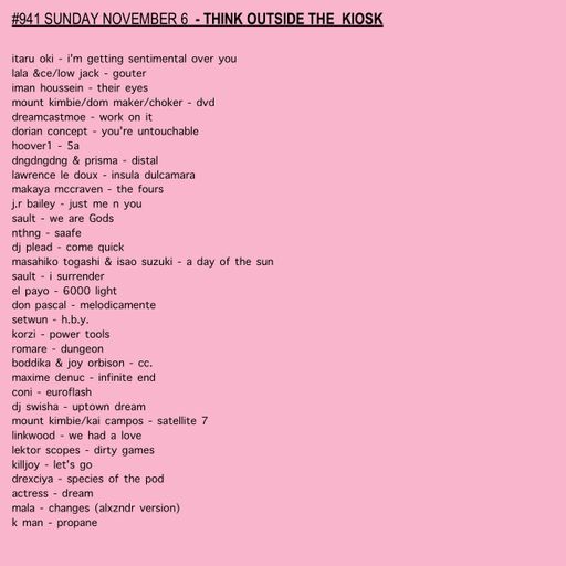 #941 NEW MOUNT KIMBIE | LALA &CE | SAULT | ACRESS | KILLJOY | DJ SWISHA | ROMARE | LINKWOOD | ...