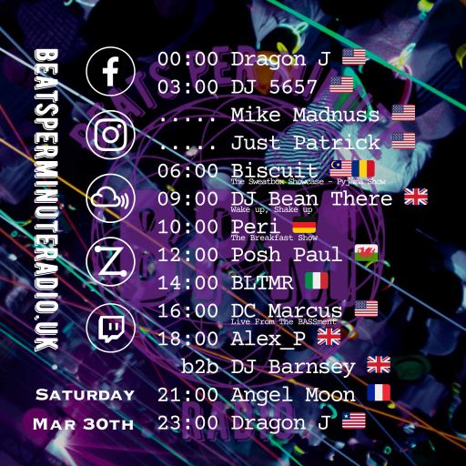 Biscuit- Saturday Pajama Show-Live on Beats Per Minute Radio 30.3.2024