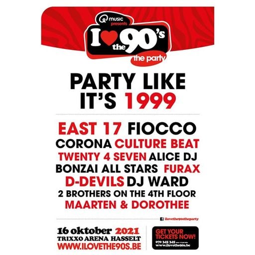 DJ Ward at "I Love The 90's - Party Like It's 1999" @ Trixxo Arena (Hasselt) - 16 October 2021