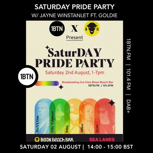 Saturday Pride Party w/ Jayne Winstanley ft. Goldie - 02.08.25