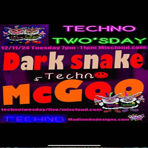 Darksnake Special Techno "Techno Two's Day 12" Mixcloud Live 12.11.2024