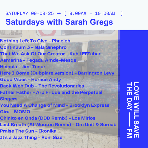 2025-08-09 Saturdays with Sarah Gregs